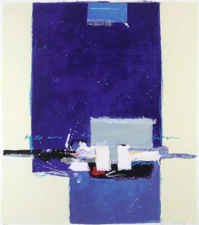 RON vd WERF Gemengde techniek op gesigneerde Zeefdruk MYSTERIE I verkocht voor € 125!