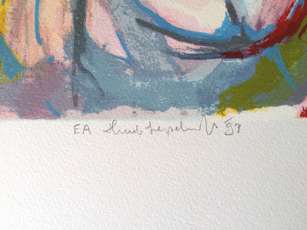 HUUB LEPELAAR  Gr Zeefdruk   ROZE TULPEN  Handgesigneerd kopen? Bied vanaf 45!