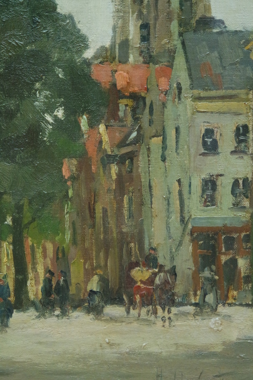 Hobbe SMITH: (1862-1942) - maroufle - Hollands stadsgezicht kopen? Bied vanaf 585!