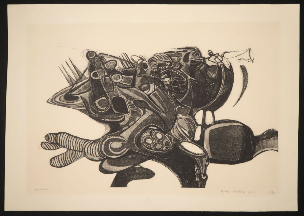 Roger Chailloux: Ets en aquatint, Guerrier kopen? Bied vanaf 35!