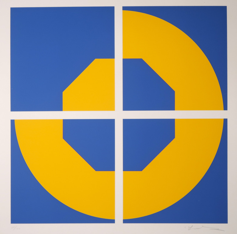 Cyril Lixenberg: Zeefdruk, Geometrische compositie III verkocht voor € 40!