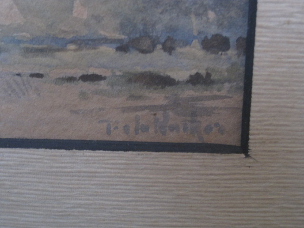 Frans de Nocker 1884-1955 aquarel Hollands riviergezicht gesigneerd  kopen? Bied vanaf 1!