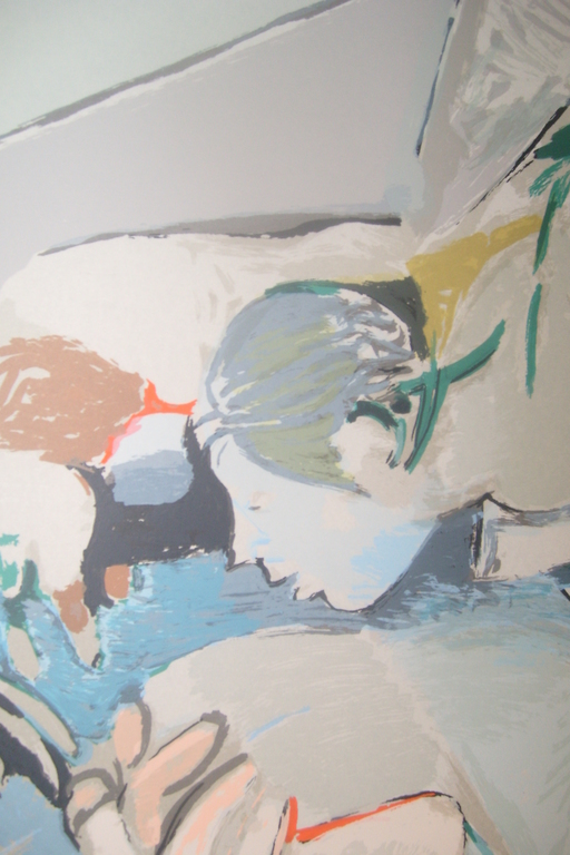 Lino Dinetto, kleur litho, Donna con colamba e bambino kopen? Bied vanaf 40!