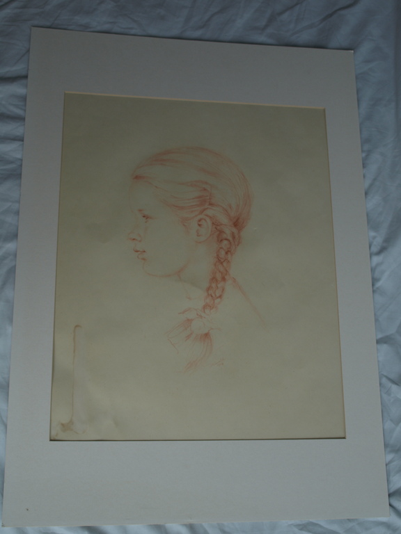 Onbekend : Tekening , Meisje - gesigneerd - 1904  kopen? Bied vanaf 1!