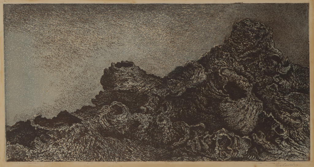 Willem van Leusden: Ets, Krater - Ingelijst kopen? Bied vanaf 1!