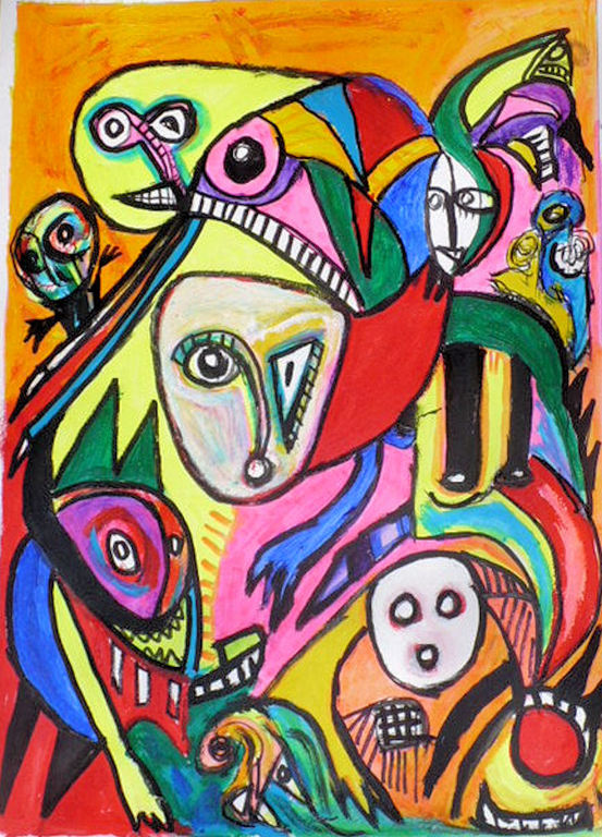 William Remory. terugkeer; gemengde techniek op arylpapier plus certificaat verkocht voor € 110!