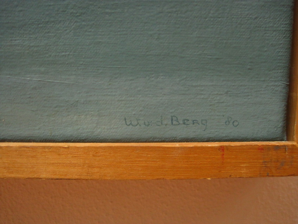 imposant olieverf/doek "Haven Goteborg Vopak opslagtanks" W vd Berg 1980 kopen? Bied vanaf 1!