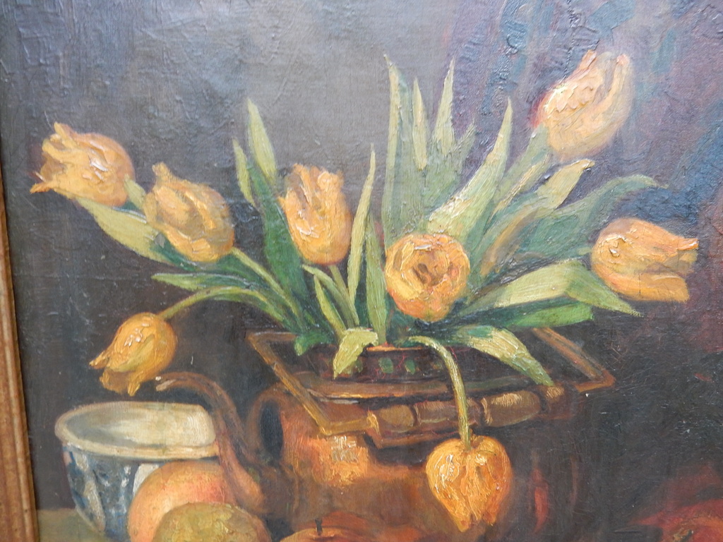 J.A.Pietersen, stilleven, olieverf op linnen, 1919 kopen? Bied vanaf 75!