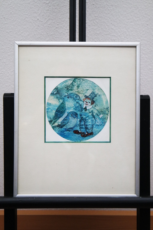Leefsma-Nagtegaal, Rini (1915-1995) - aquarel - clowntje met vogels kopen? Bied vanaf 59!