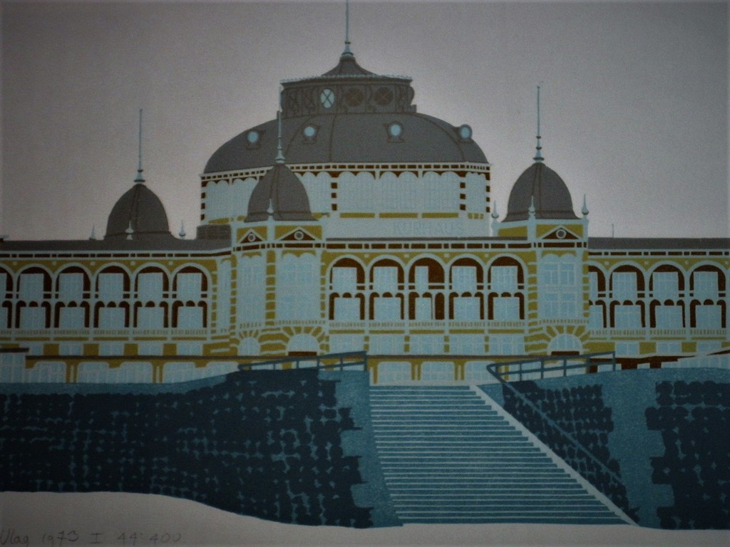  gesigneerde Sees Vlag GROTE Kurhaus Scheveningen Zeefdruk 1973  kopen? Bied vanaf 1!