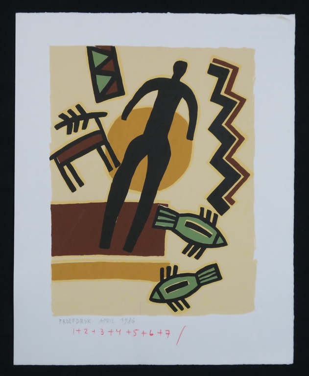 Lot met 2 zeefdrukken van Ferenc Gogos: Proefdrukken van werk zonder titels kopen? Bied vanaf 50!