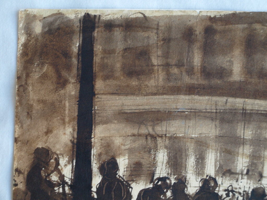 Gerard Hordijk : Aquarel / gewassen inkt , In het theater – ca 1930   kopen? Bied vanaf 1!