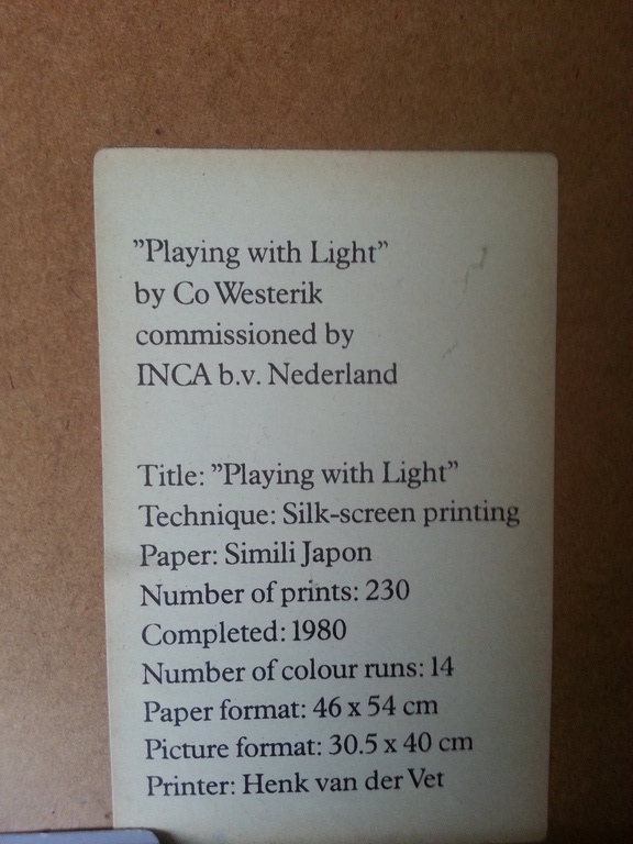 Co Westerik - Co Westerik - Spelen met licht - Zeefdruk -1980 kopen? Bied vanaf 145!
