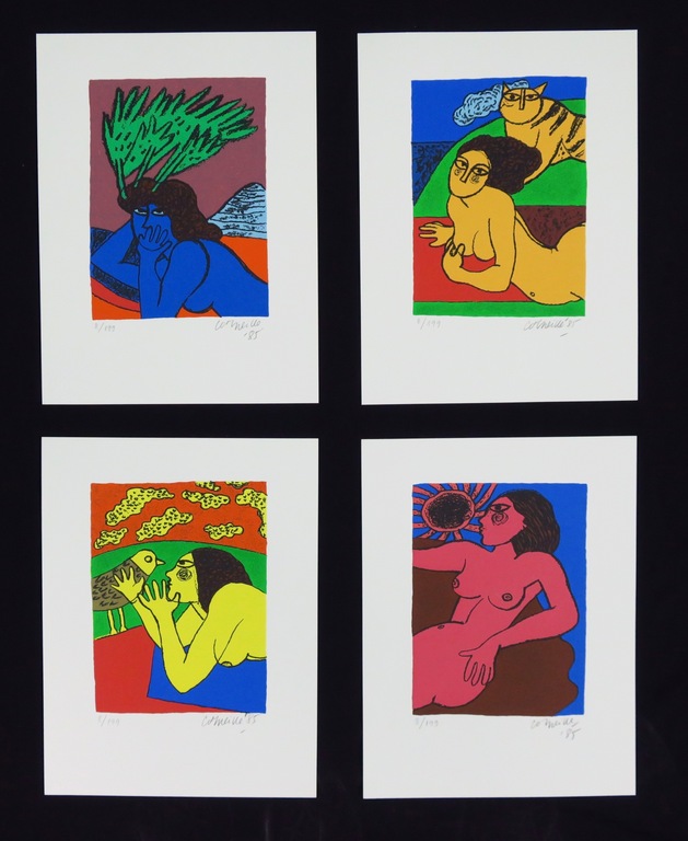 Corneille: Portfolio met 4 zeefdrukken in bijbehorende map, Mediterrannee  kopen? Bied vanaf 280!