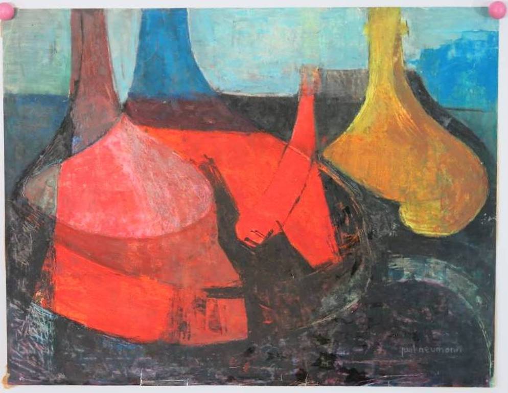 Juul Neumann: Gemengde techniek; acryl en krijt, Zonder titel kopen? Bied vanaf 70!