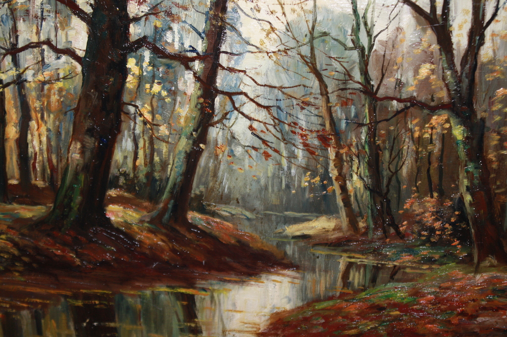 PIET BOUTER - BOSLANDSCHAP LANGS BRABANTS BEEKJE kopen? Bied vanaf 250!