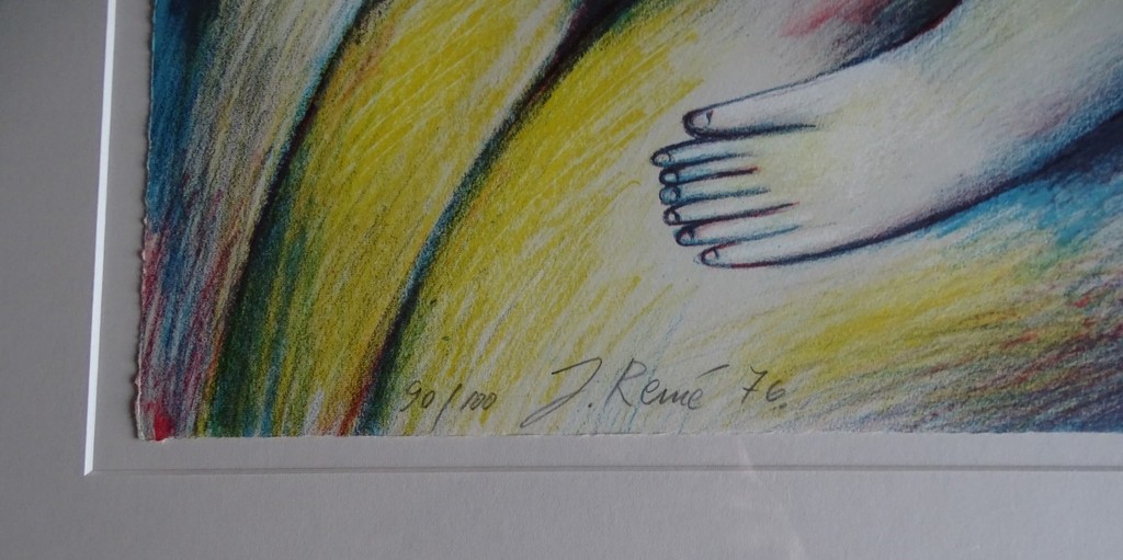 Jörg Remé, Litho, zonder titel, 1976, ingelijst kopen? Bied vanaf 45!