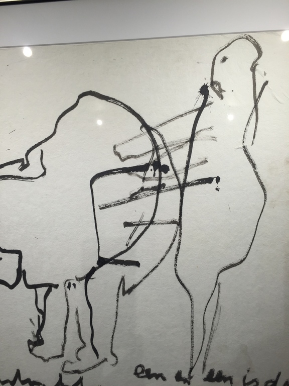 ANTON HEYBOER tekening op dik molen papier Titel: een en een is drie kopen? Bied vanaf 1!