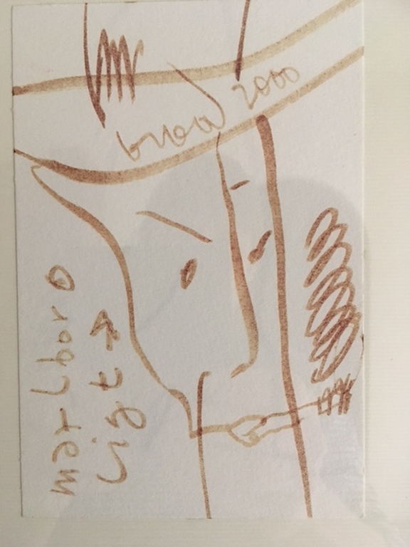 Herman Brood: Tekening op papier, Marlboro ligt kopen? Bied vanaf 150!