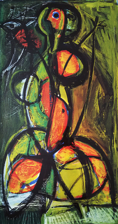 Corneille - Femme et été, litho (prachtig ingelijst, groot) verkocht voor € 395!