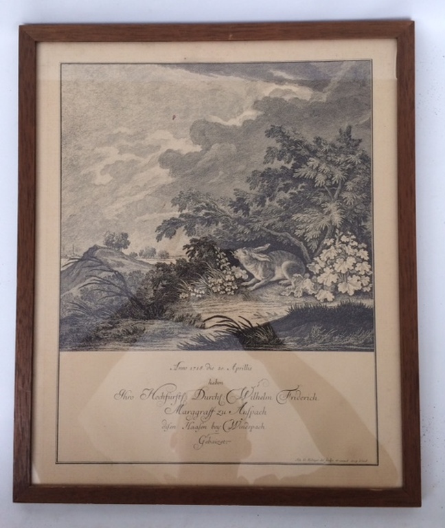Ets - Johann Elias RIDINGER (Ulm 1698, Augsburg 1767) kopen? Bied vanaf 50!