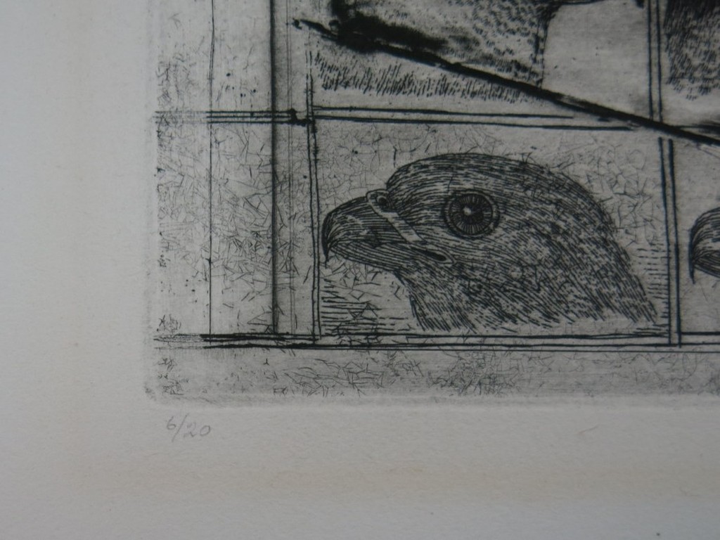 Charles Donker: Ets, De valkenier in zijn eigen loer verward kopen? Bied vanaf 160!