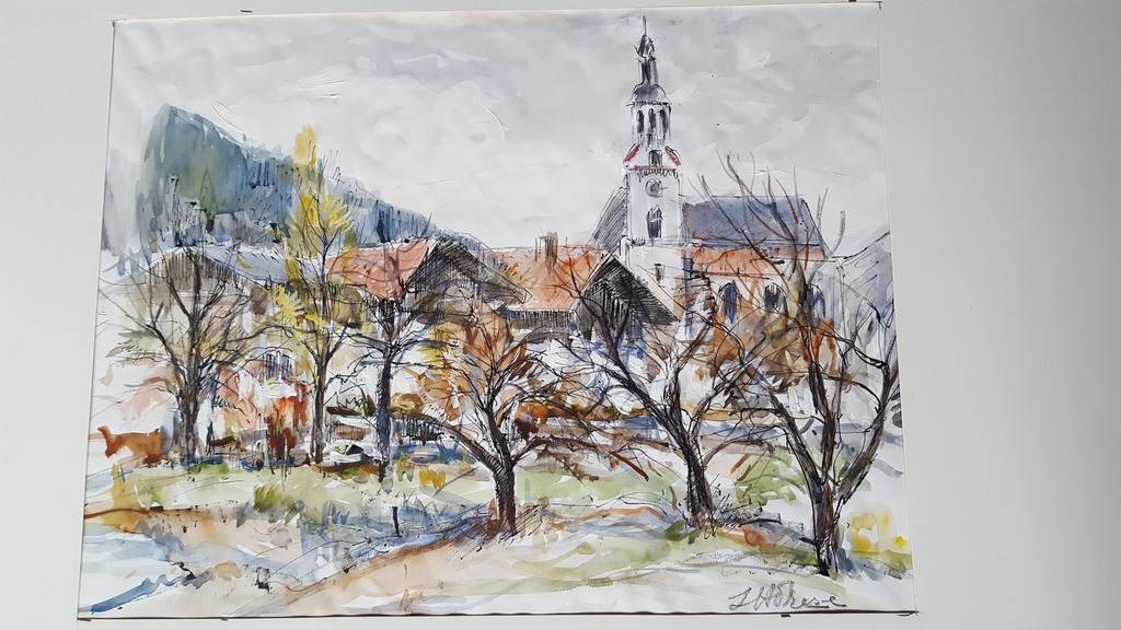 Job Frese: aquarellen, Oostenrijkse landschappen. kopen? Bied vanaf 1!