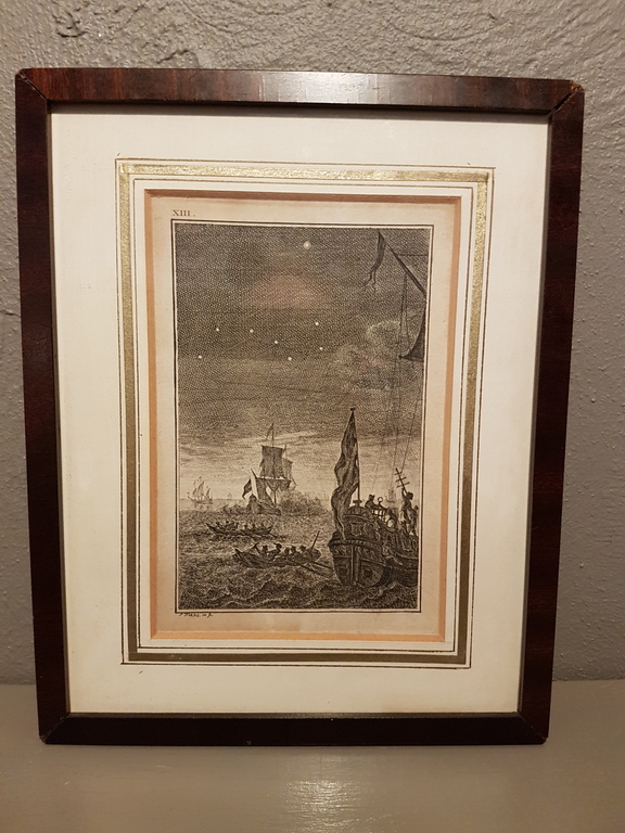 Simon Fokke (1712-1784), gravure, schepen op zee kopen? Bied vanaf 1!