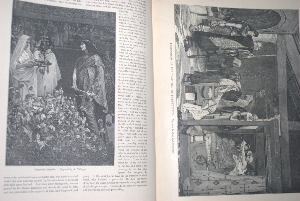 2 ETSEN naar ALMA TADEMA in COMPLEET BOEK uit CA.1886--ZELDZAAM-- kopen? Bied vanaf 65!