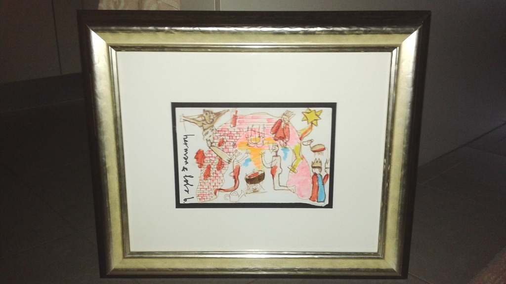 Herman brood en Lola Brood , tekening ,  Kerstmis kopen? Bied vanaf 550!