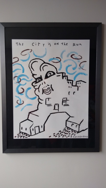 KAMAGURKA schilderij op papier, gesigneerd kopen? Bied vanaf 390!