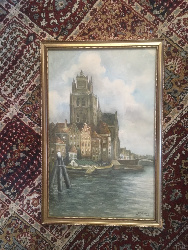Onbekende Kunstenaar- aquarel Dordrecht - gesigneerd. kopen? Bied vanaf 1!