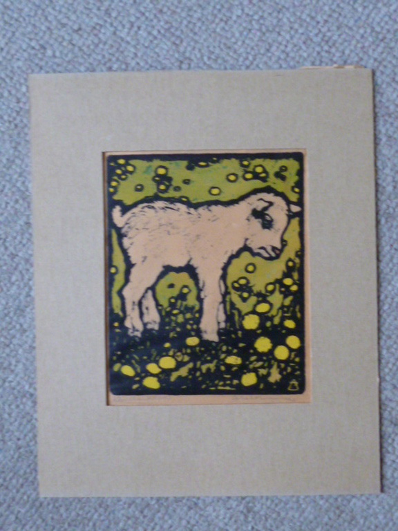 Arie Zonneveld - kleurenhoutsnede - Geitje kopen? Bied vanaf 80!