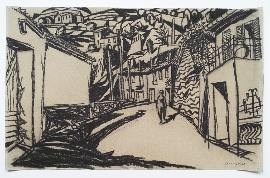 Herman Berserik - Dorpsgezicht, tekening kopen? Bied vanaf 95!