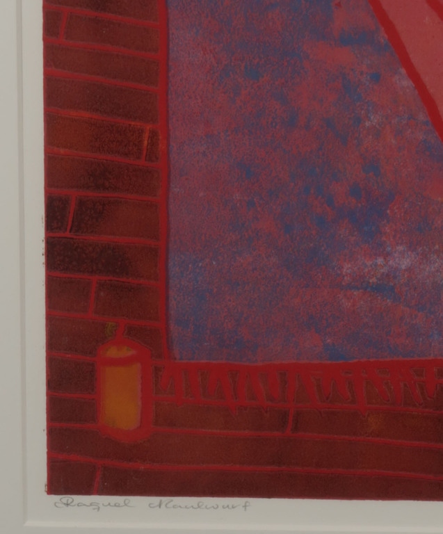 Raquel Maulwurf: Lino, Twee figuren - Ingelijst kopen? Bied vanaf 40!