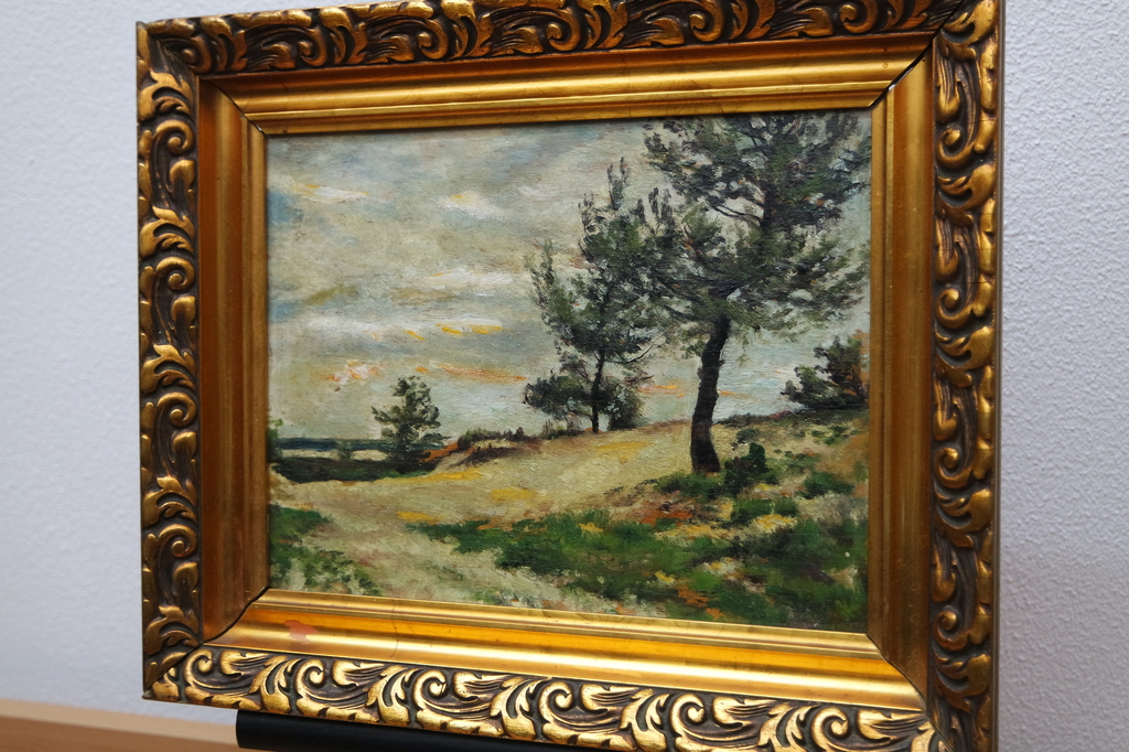 Onbekende kunstenaar - olieverf op paneel - landschap met bomen kopen? Bied vanaf 29!