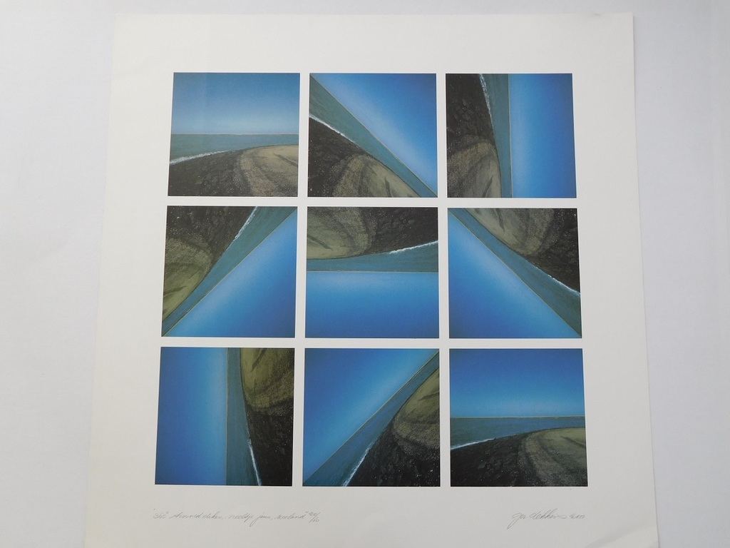 Ger Dekkers, Zeefdruk, 2000, "Neeltje Jans, Zeeland", nummer 20/60 verkocht voor € 120!