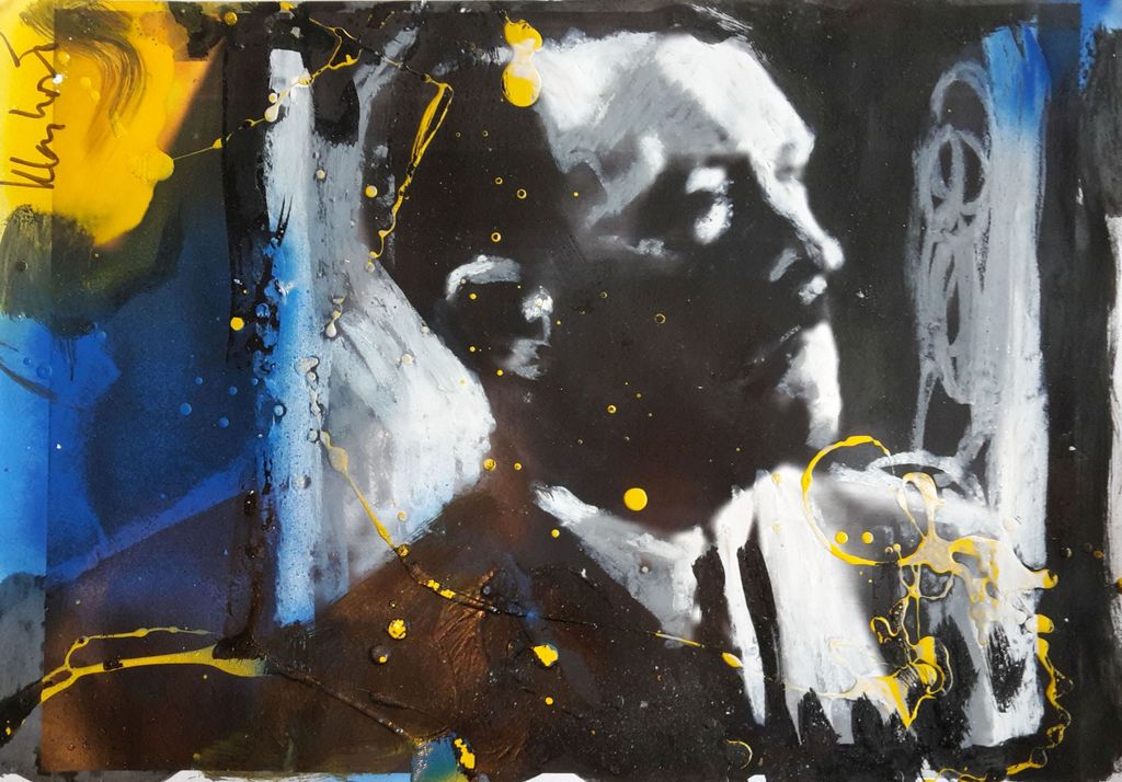 Peter Klashorst - Adolf - gemengde techniek op papier - gesigneerd kopen? Bied vanaf 1!