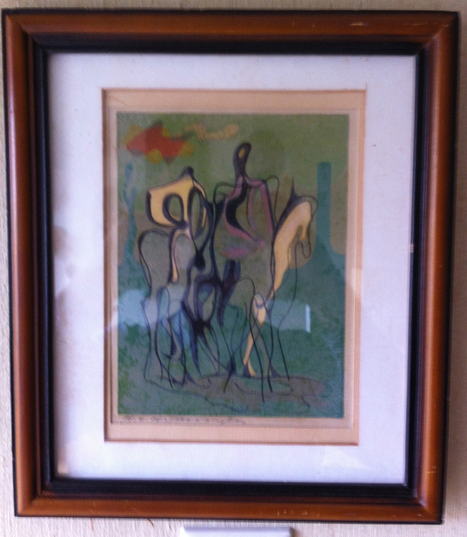 Harry van Kruiningen Kleuren Litho  Ruiters 1947. 21x 15.5 kopen? Bied vanaf 20!