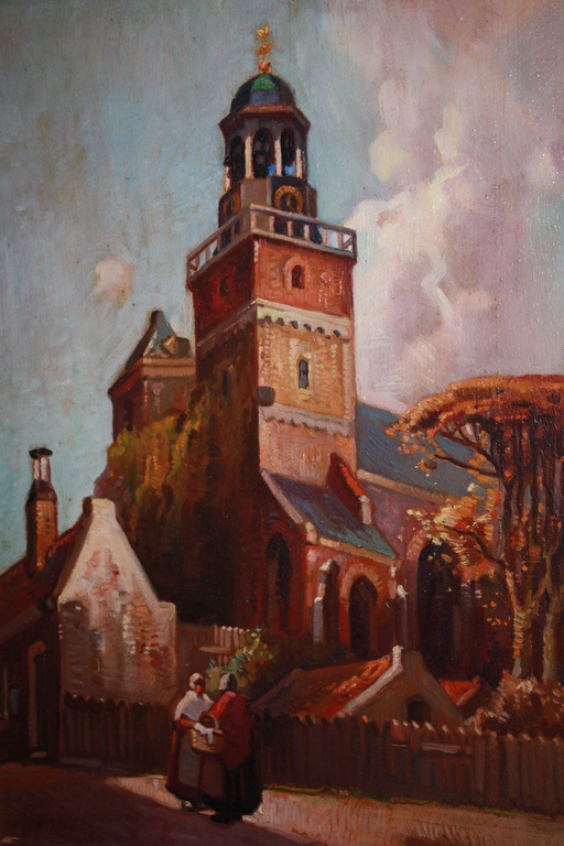 Frans van NOORDEN 1887-1961 - VROUWEN in UTRECHT - NICOLAIKERK verkocht voor € 100!