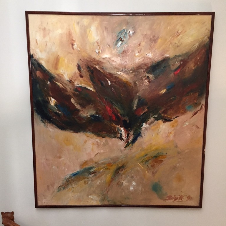 Olieverf op doek. Abstract Bruin, geel, oranje tinten. kopen? Bied vanaf 100!