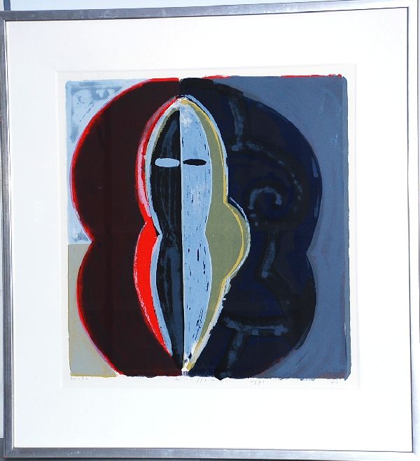 Piet Warffemius: Zeefdruk. Kwele. Mooi ingelijst. verkocht voor € 100!