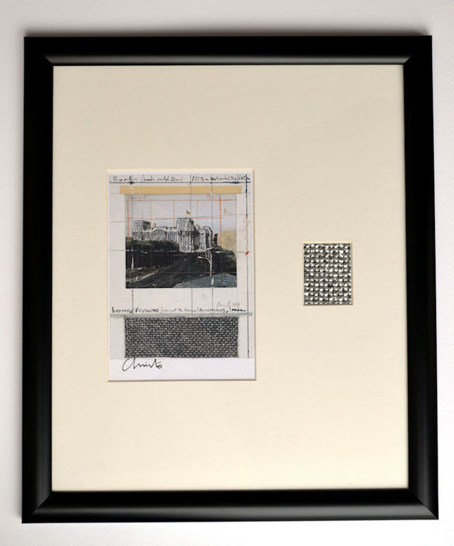 Christo- Reichstag- handgesigneerd en ingelijst- FREE SHIP verkocht voor € 99!