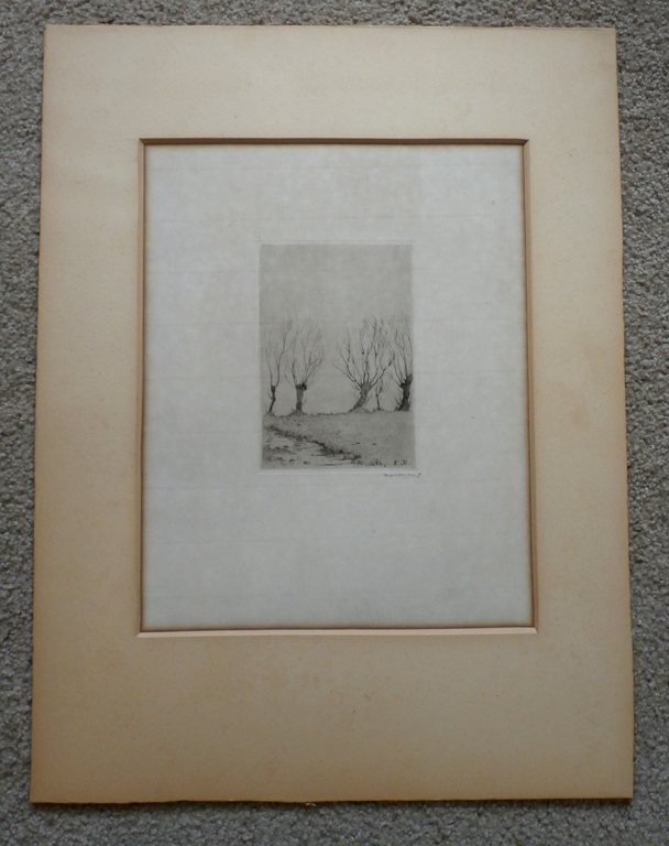 Frederika Broeksmit - ets: Wilgen - uit nalatenschap kunstenaar kopen? Bied vanaf 55!