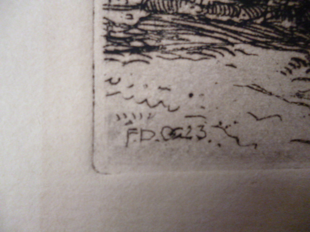 Frederik de Graaf - twee etsen - Veluwsch erf en Veluwsche schuur kopen? Bied vanaf 45!