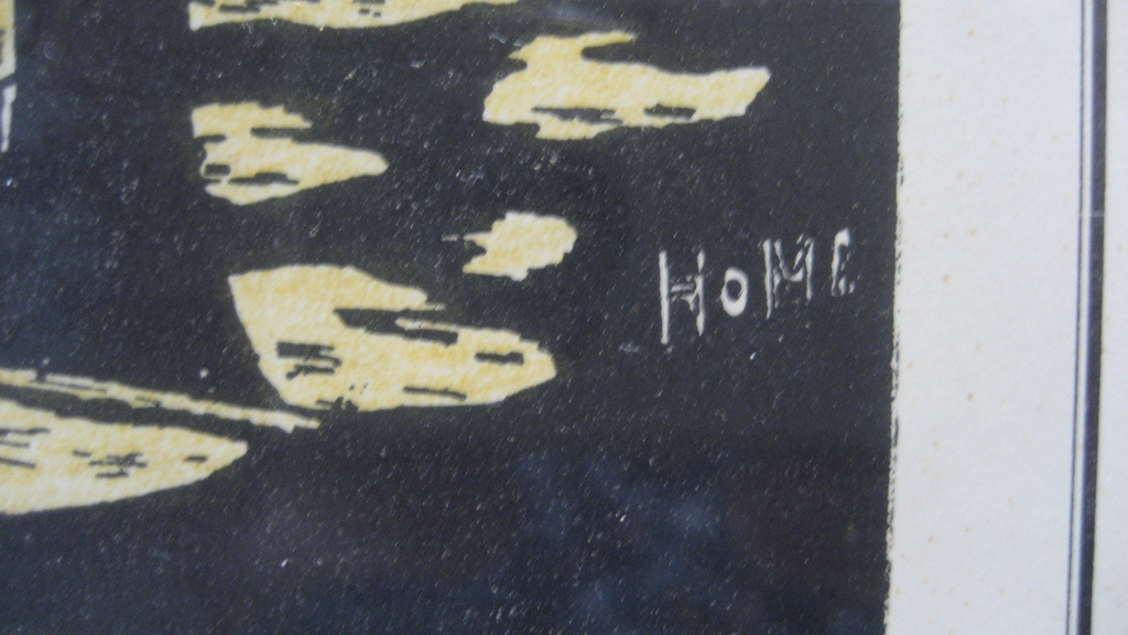 onbekende kunstenaar , ingekleurde houtsnede , gesigneerd en in lijstje kopen? Bied vanaf 1!