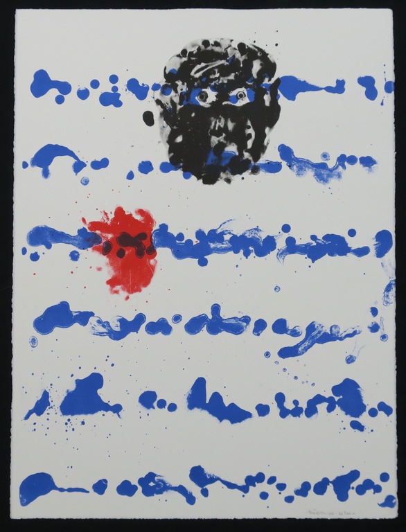 Jef Diederen: Litho, Zonder titel (zwart gezicht) kopen? Bied vanaf 35!
