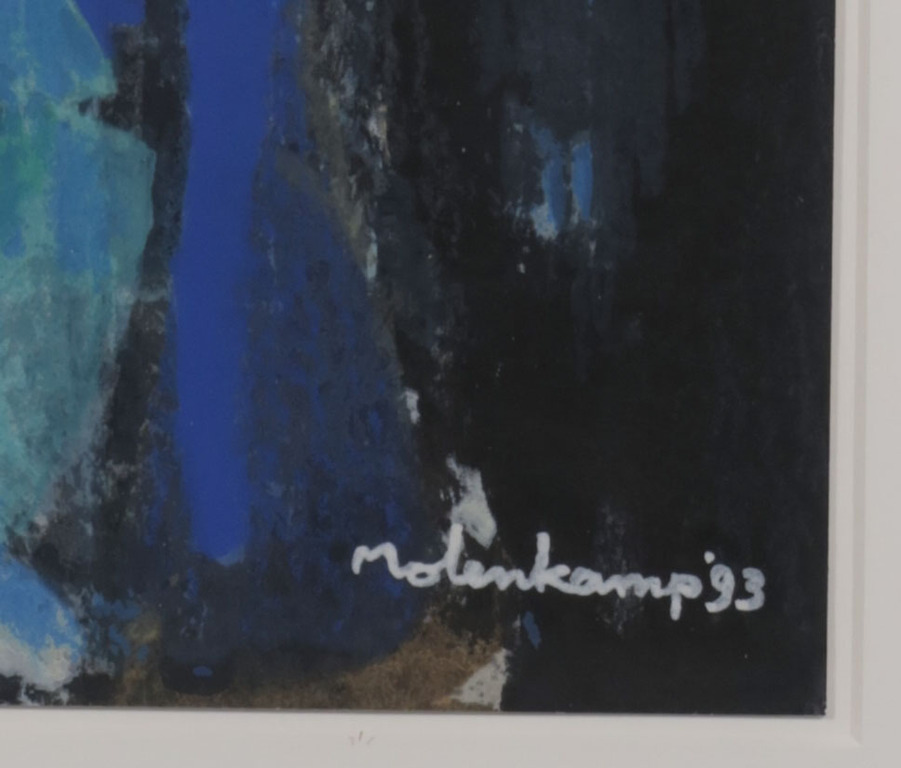 Nico Molenkamp: Zeefdruk, Zonder titel - Ingelijst kopen? Bied vanaf 40!