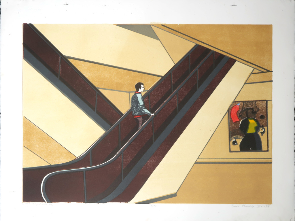 Joost Minnigh: Kleurenlitho, Miro verkocht voor € 35!