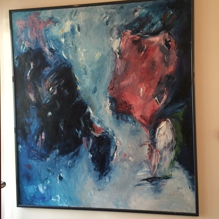 Olieverf op doek. Ingelijst. Abstract kopen? Bied vanaf 100!